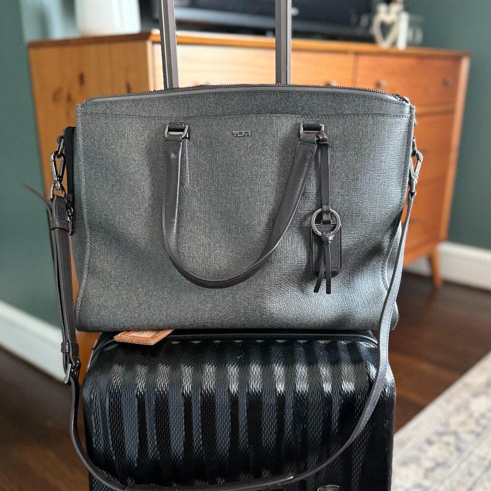 TUMI Stanton Esme Business Briefcase - Earl Grey